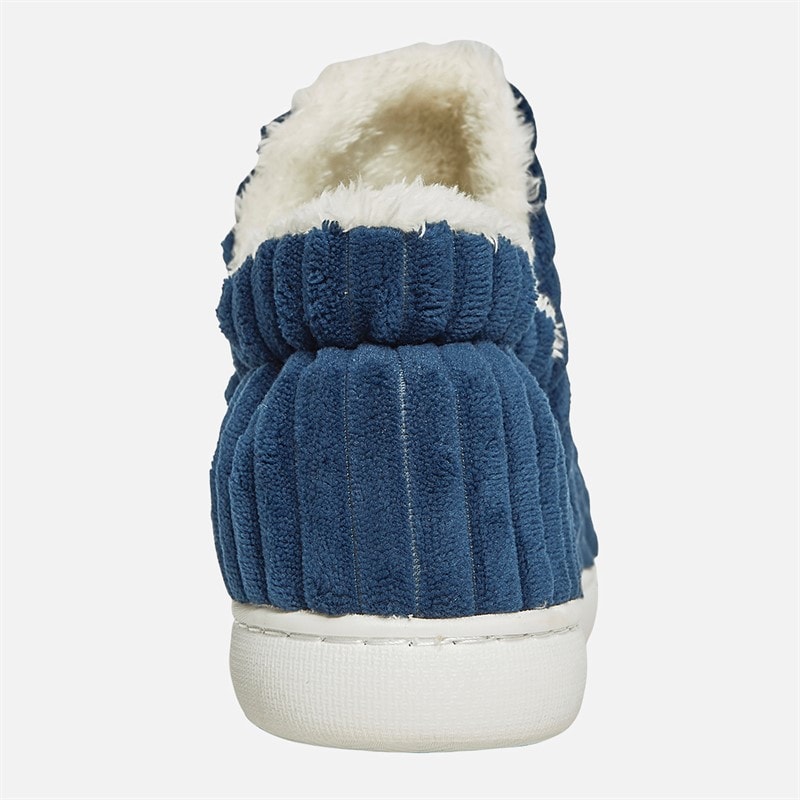 Womens Cosy Puffi Slippers Navy - Image 3