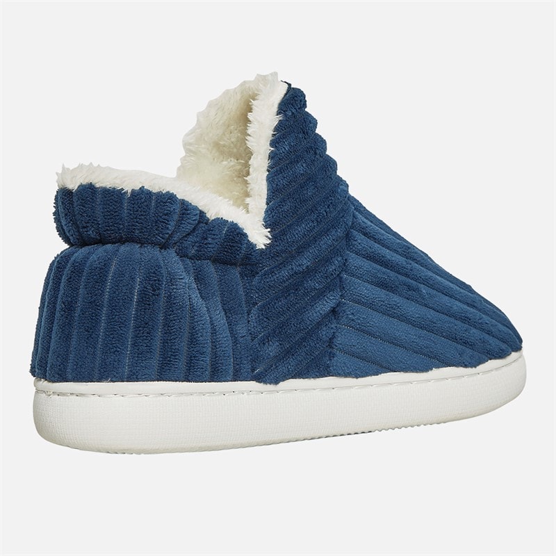 Womens Cosy Puffi Slippers Navy - Image 5
