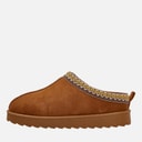 Womens Aztec Mule Slippers Chestnut