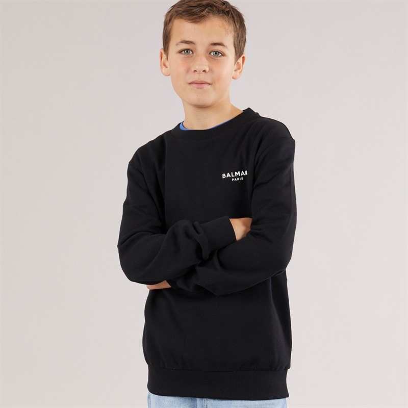 Boys Sweatshirt Black/White - Image 1