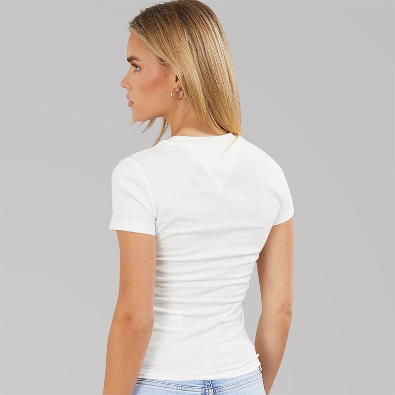 Womens Wavy Flag T-Shirt Ecru - Image 2