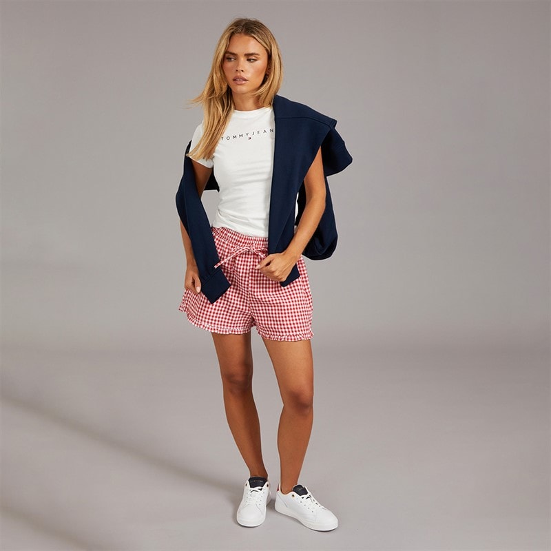 Womens Linear T-Shirt Ecru - Image 3