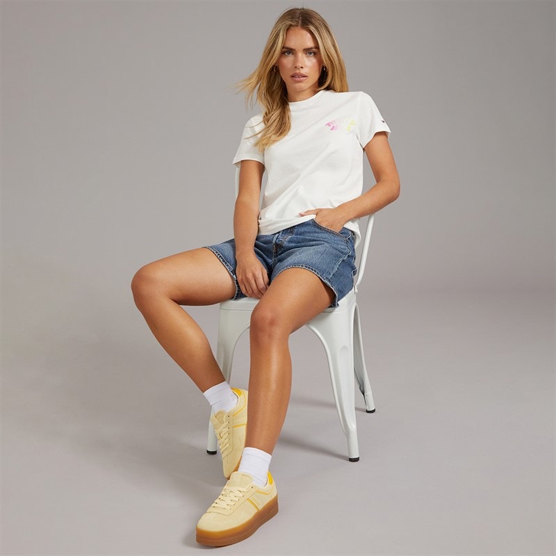 Womens Bubble T-Shirt Ecru - Image 4