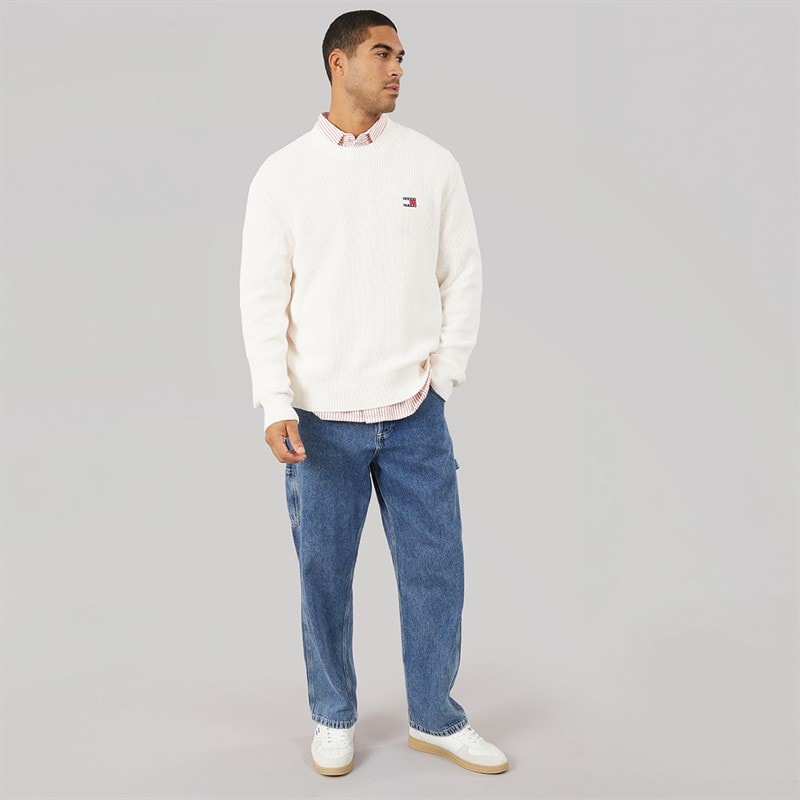 Mens Badge Jumper Ancient White - Image 4