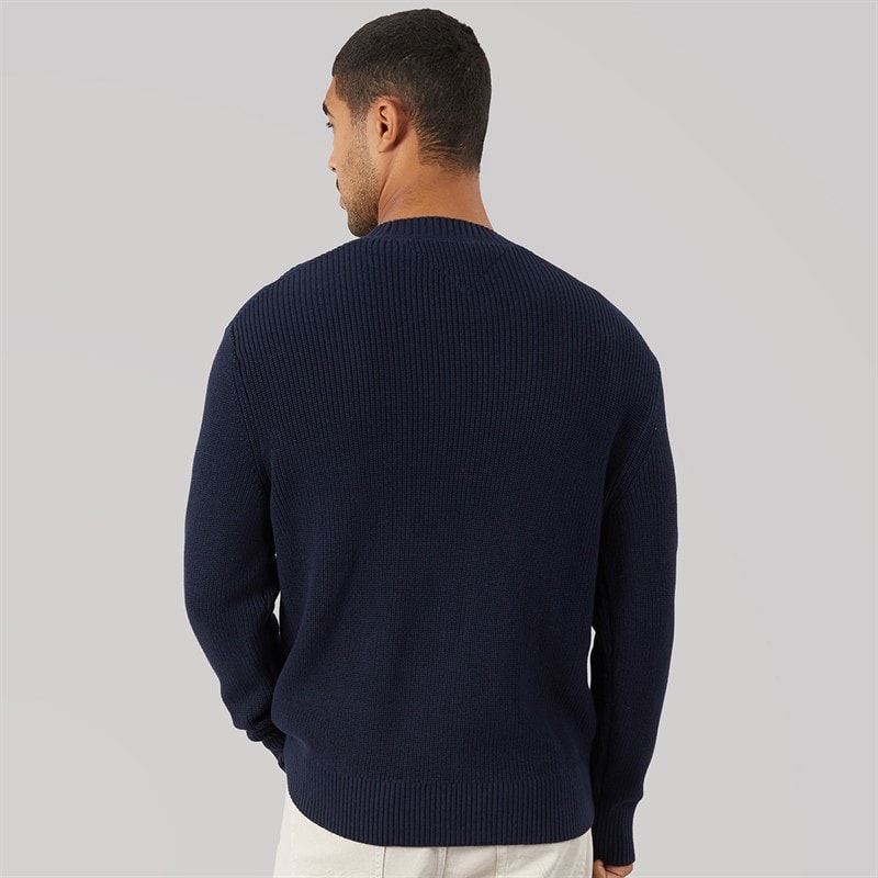 Mens Badge Jumper Dark Night Navy - Image 2
