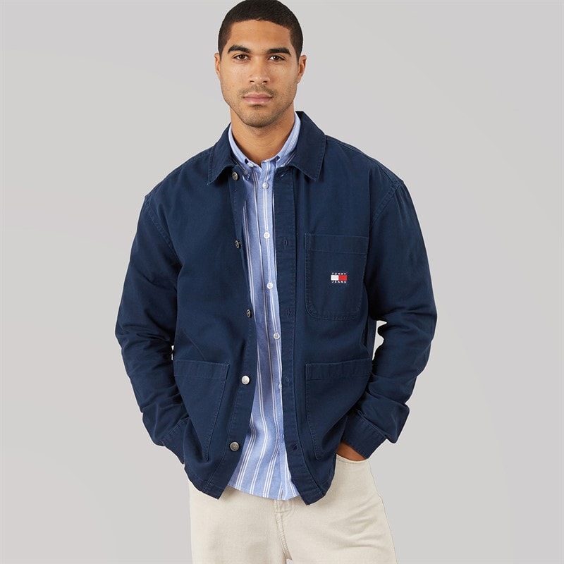 Mens Overshirt Dark Night Navy - Image 3