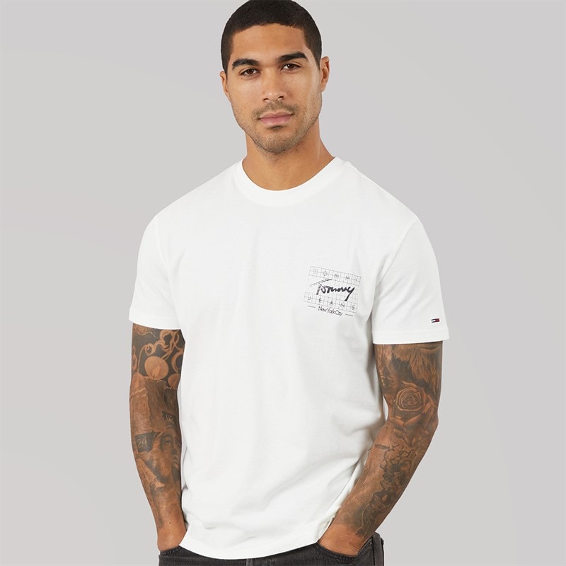 Mens Sign Flag T-Shirt Ecru - Image 2