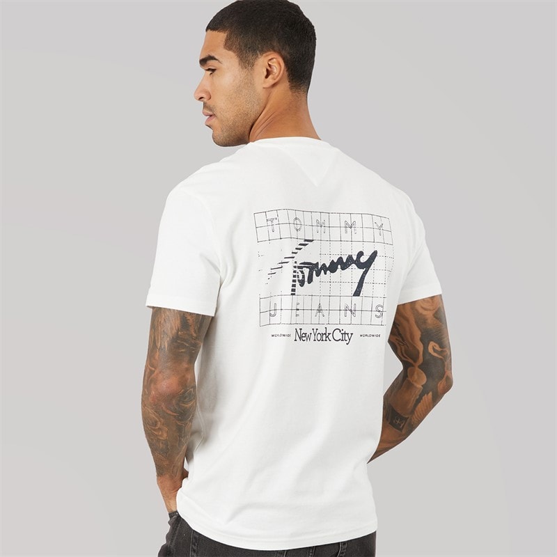 Mens Sign Flag T-Shirt Ecru - Image 3