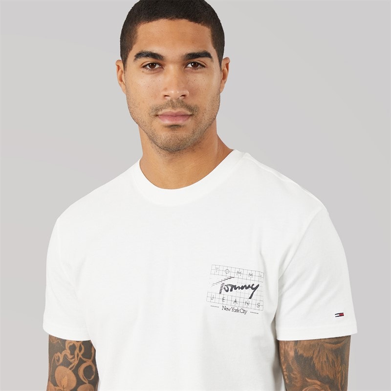 Mens Sign Flag T-Shirt Ecru - Image 5