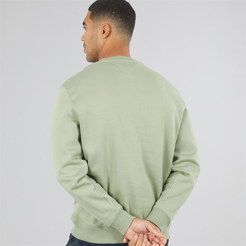 Mens Flag Sweatshirt Spring Olive - Image 2