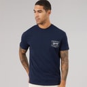 Mens Sign Flag T-Shirt Dark Night Navy