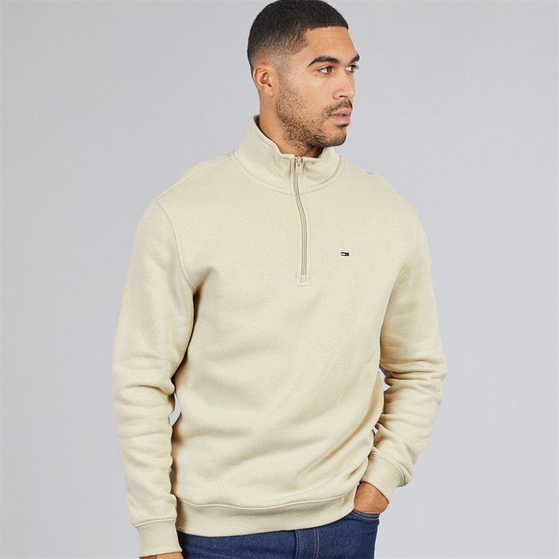 Mens Quarter Zip Fleece Classic Beige - Image 3