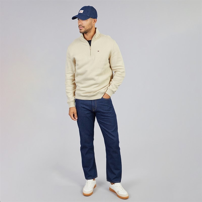 Mens Quarter Zip Fleece Classic Beige - Image 4