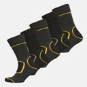 Mens Everyday Work Five Pack Socks Black