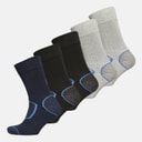 Mens Everyday Work Five Pack Socks Navy
