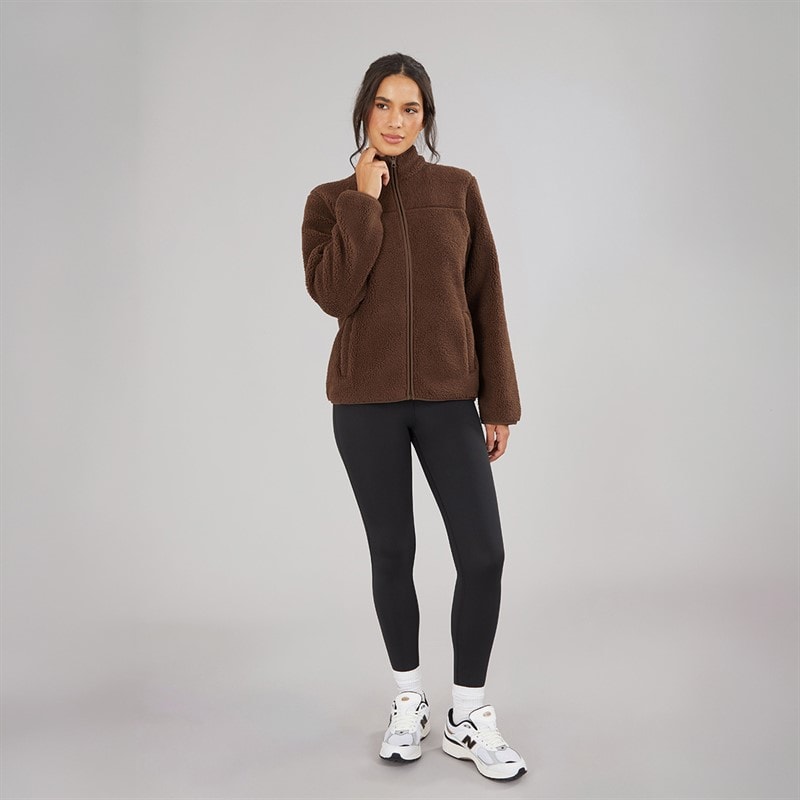 Womens Mary Fleece Chocolate Brown - Image 3