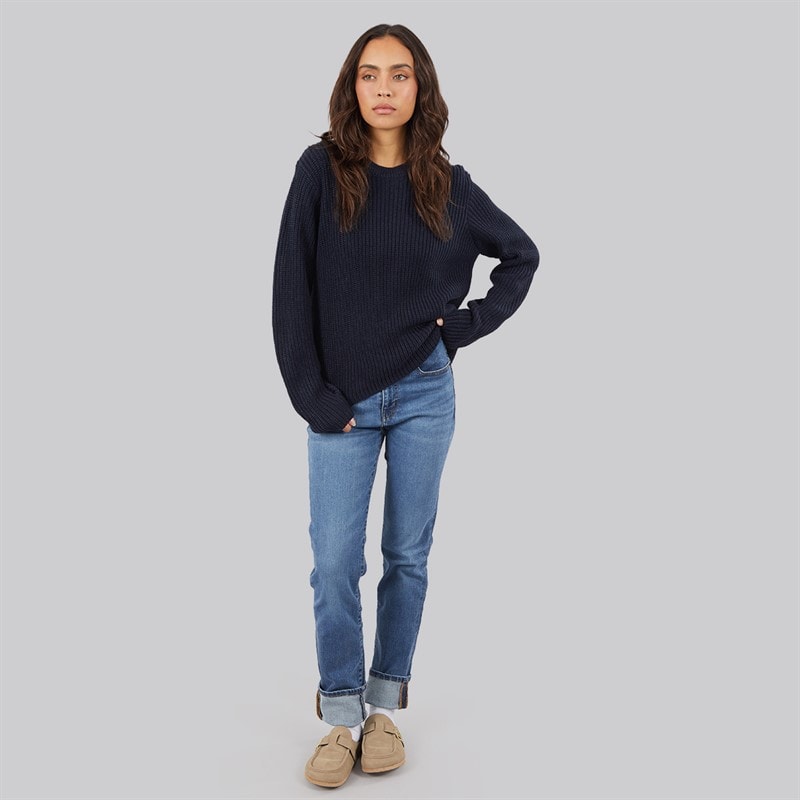Womens Jasmine Knit Crew Neck Sky Captain - Image 3