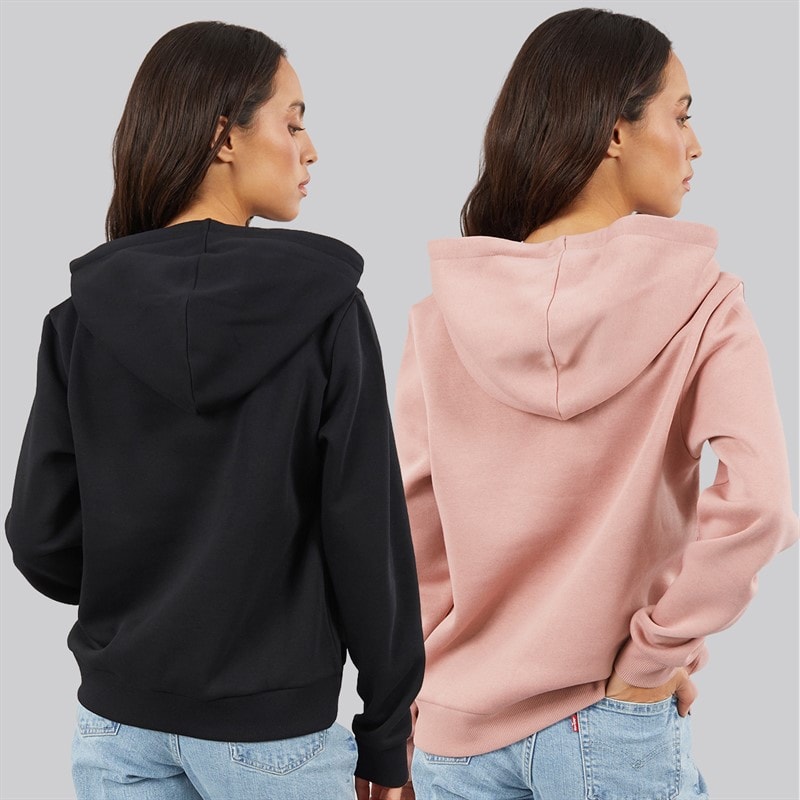 Womens Two Pack Viola Hoodies Black/Woodrose - Image 2