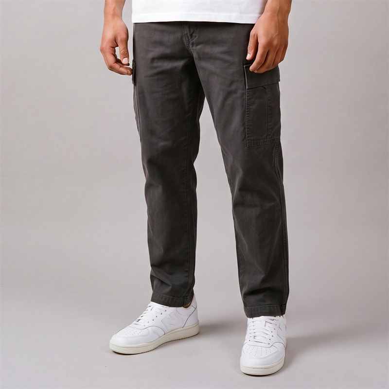 Mens Carl Relaxed Cargo Pants Asphalt - Image 1
