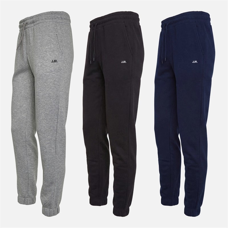 Mens Three Pack Logo Sweat Pants Light Grey Marl/Sky Captain/Black - Image 3
