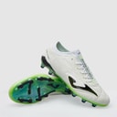 Mens Evolution 25 FG Firm Ground Football Boots White/Fluoro Green