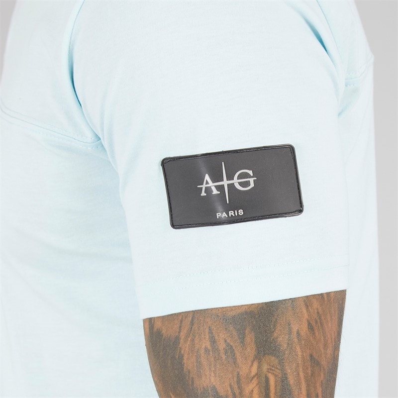 Mens Elation T-Shirt And Shorts Set Sky Blue - Image 3