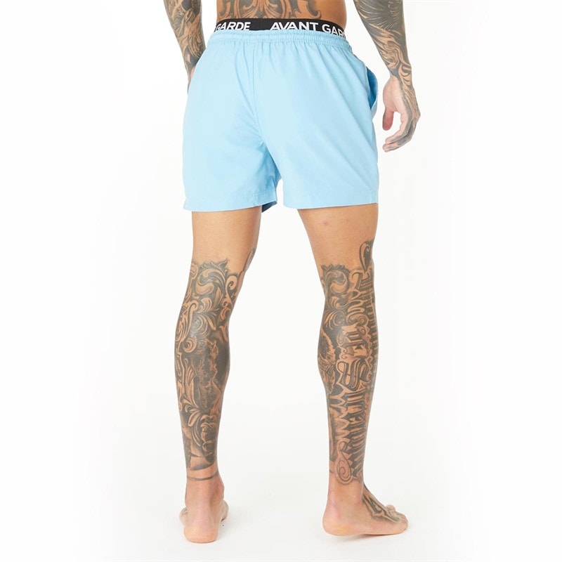 Mens Abroad Swim Shorts Blue - Image 2