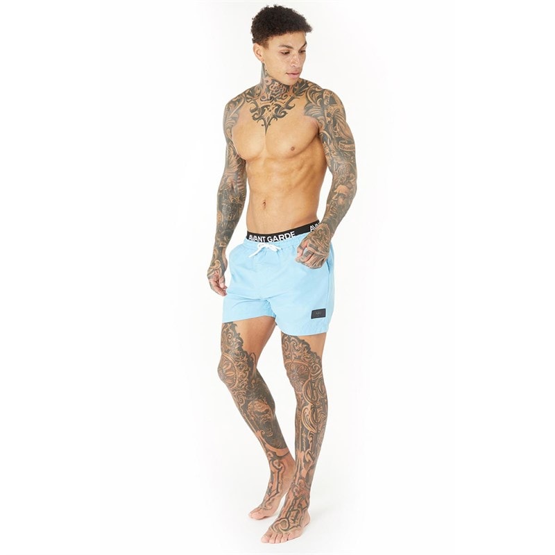 Mens Abroad Swim Shorts Blue - Image 4