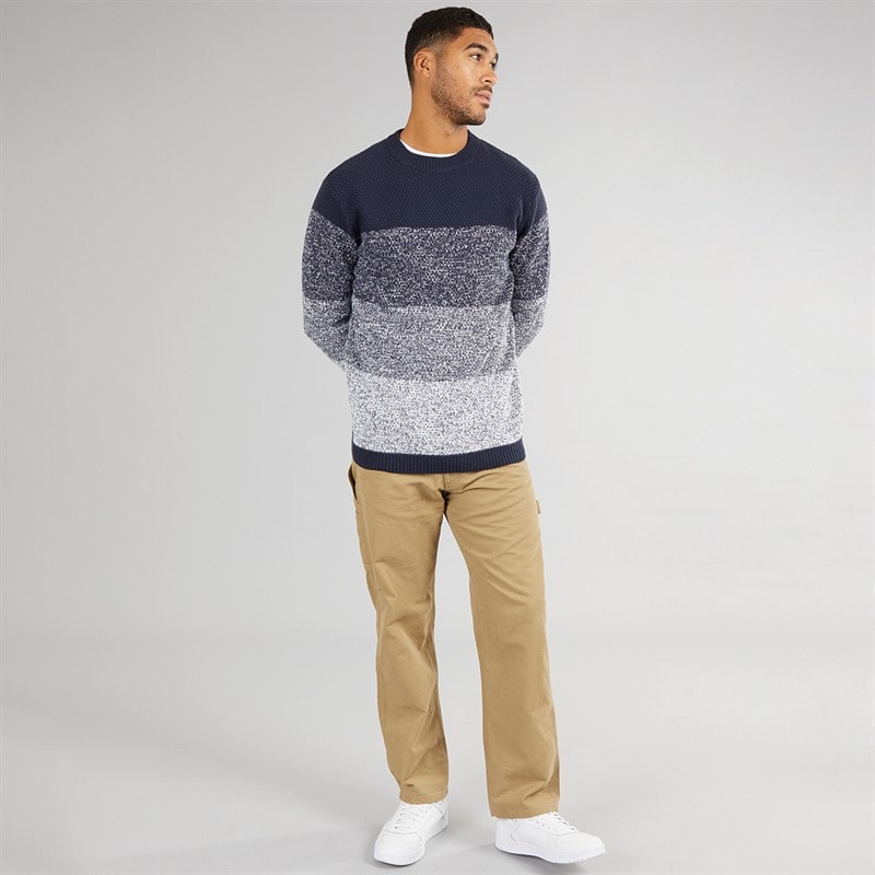 Mens Cameron Crew Neck Jumper Navy - Image 4