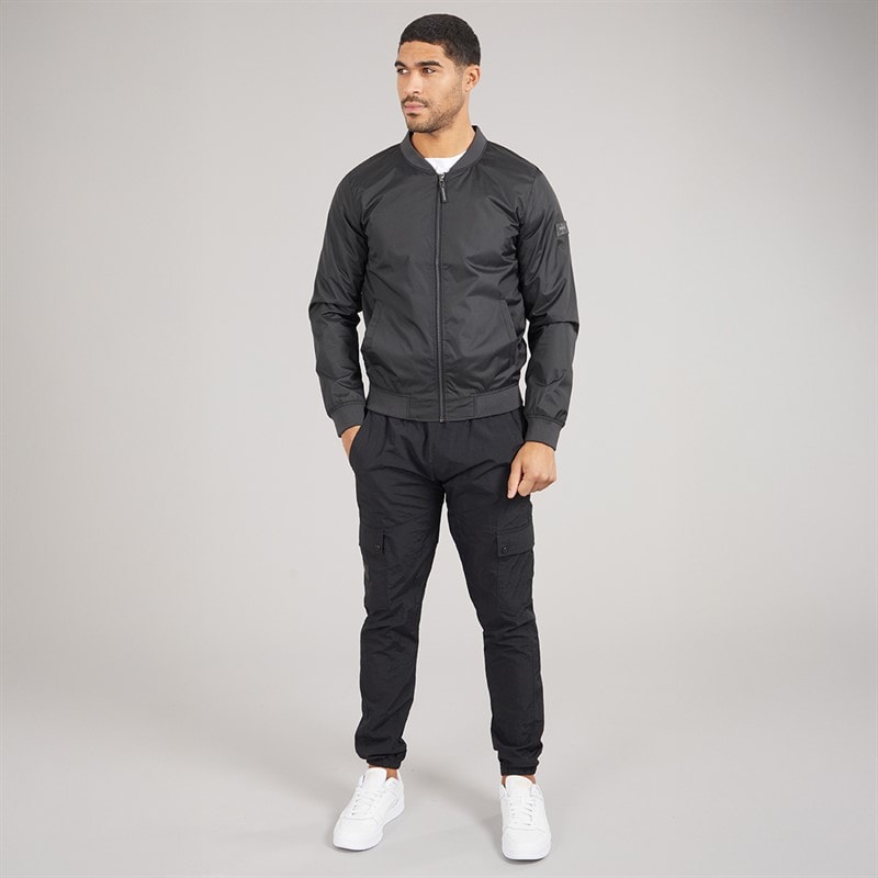 Mens Veste Bomber Jacket Black - Image 4