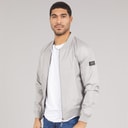 Mens Veste Bomber Jacket Light Grey