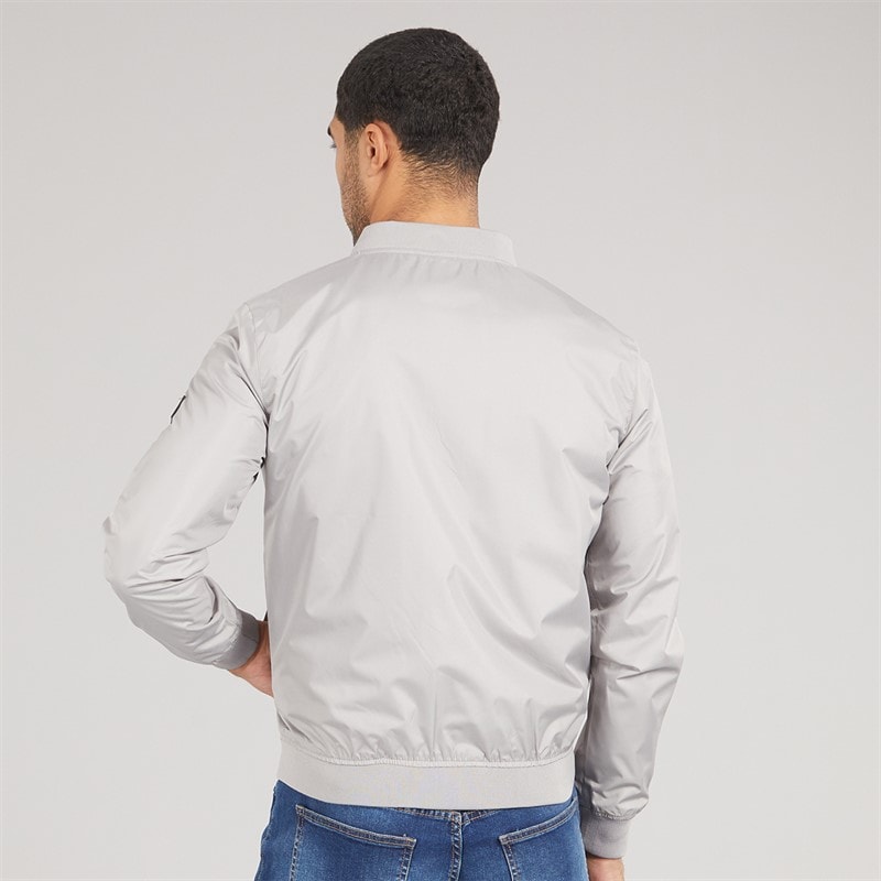 Mens Veste Bomber Jacket Light Grey - Image 2