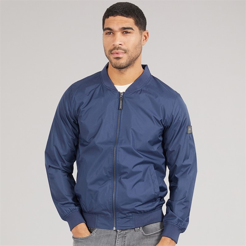 Mens Veste Bomber Jacket Navy - Image 5