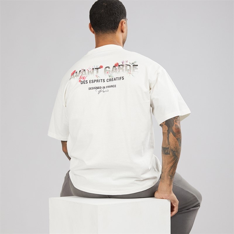 Mens Gradient T-Shirt Off White - Image 1