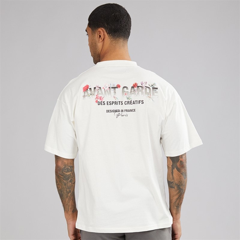 Mens Gradient T-Shirt Off White - Image 3