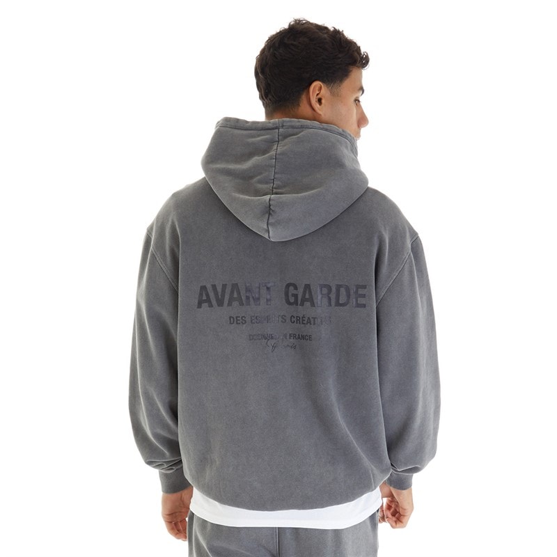 Mens Creatives Pigment Dye Hoodie Steel - Image 3