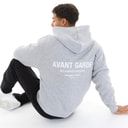 Mens Zip Hoodie Light Grey Marl