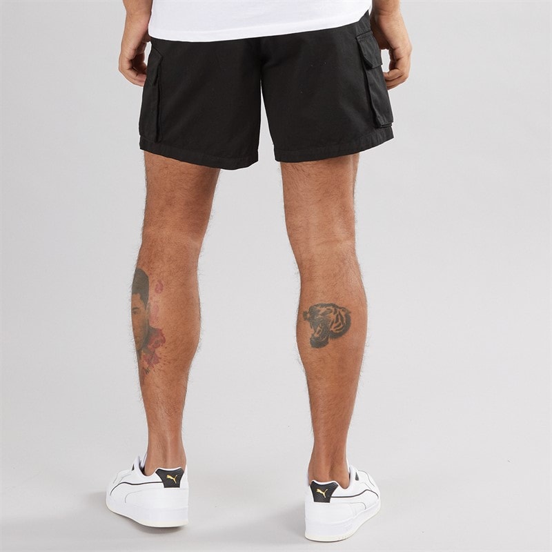 Mens Cargo Shorts Black - Image 2