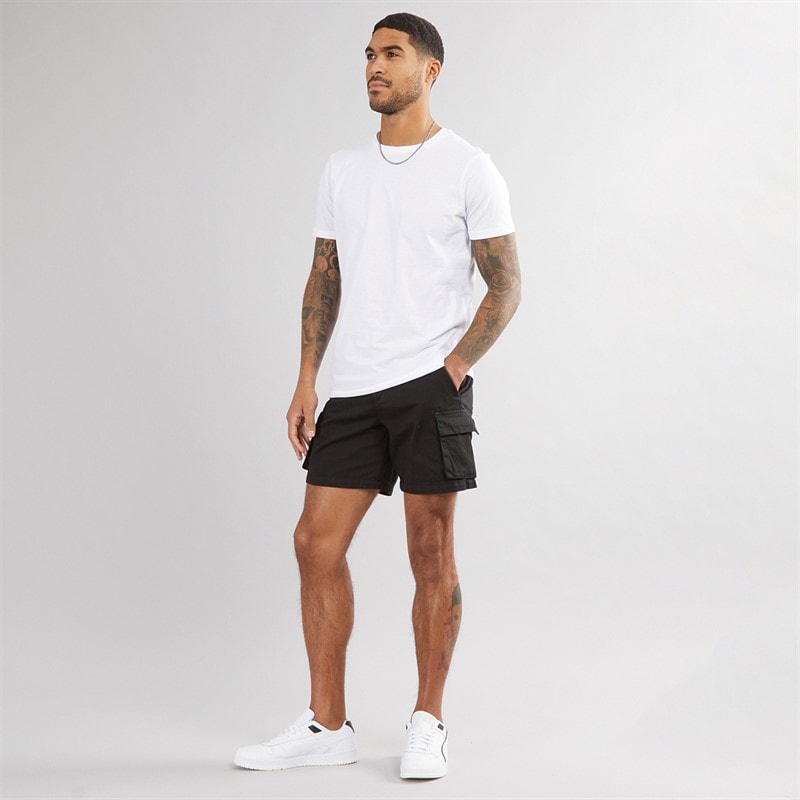 Mens Cargo Shorts Black - Image 3