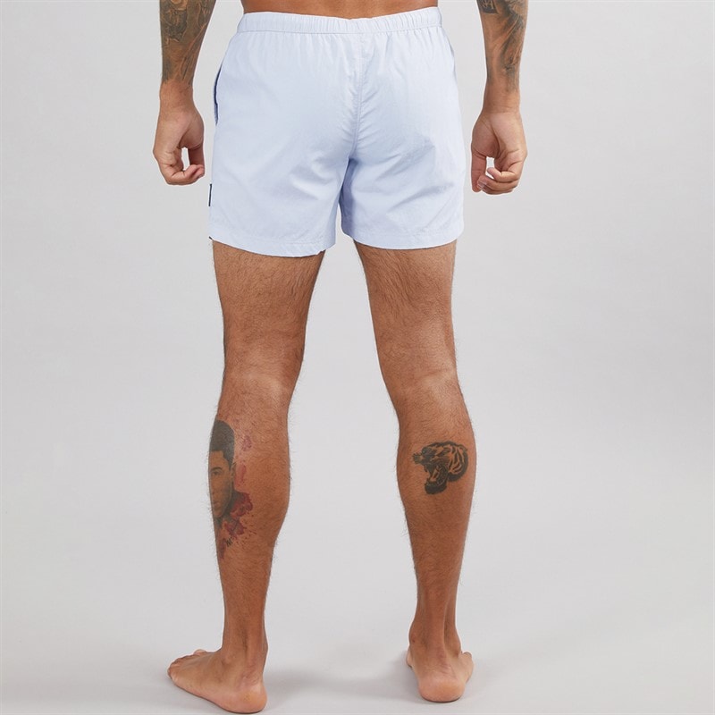 Mens Farris Crinkle Swim Shorts Silver Blue - Image 2
