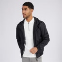 Mens Hooded Veste Bomber Jacket Black