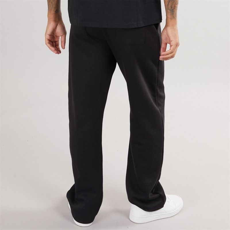 Mens Emblem Open Hem Joggers Black - Image 2