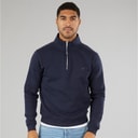 Mens Vespa 1/4 Zip Sweatshirt Navy
