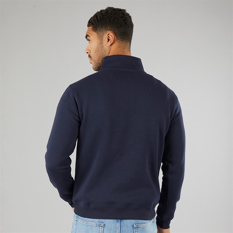 Mens Vespa 1/4 Zip Sweatshirt Navy - Image 2