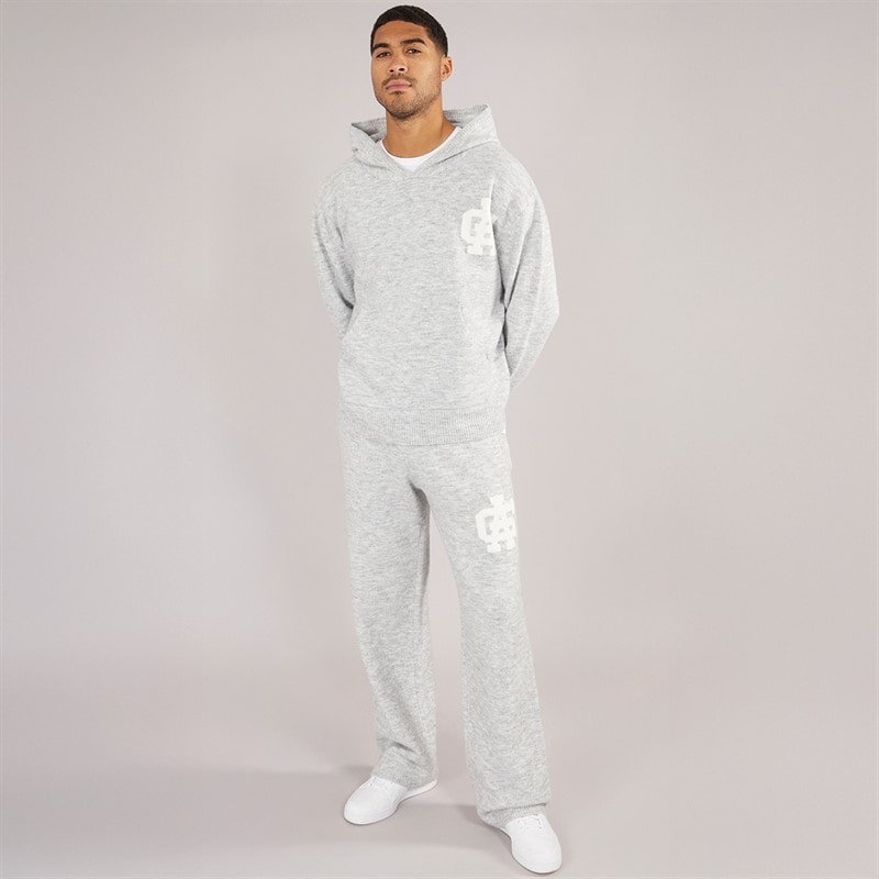 Mens AG Brushed Knit Joggers Light Grey Marl - Image 3