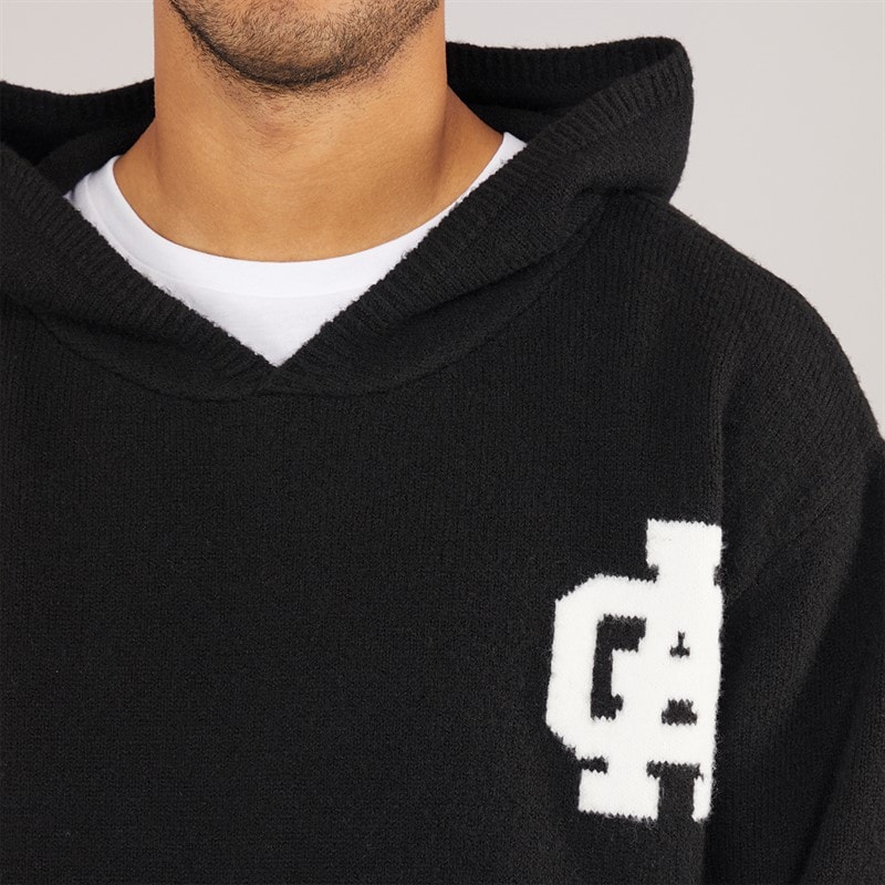 Mens AG Brushed Knit Hoodie Black - Image 3