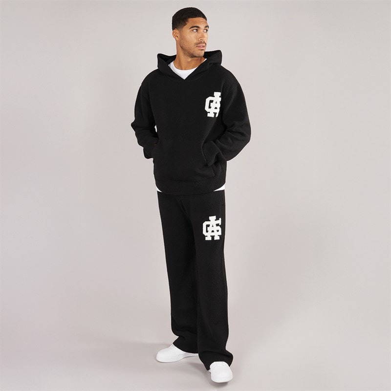 Mens AG Brushed Knit Hoodie Black - Image 4