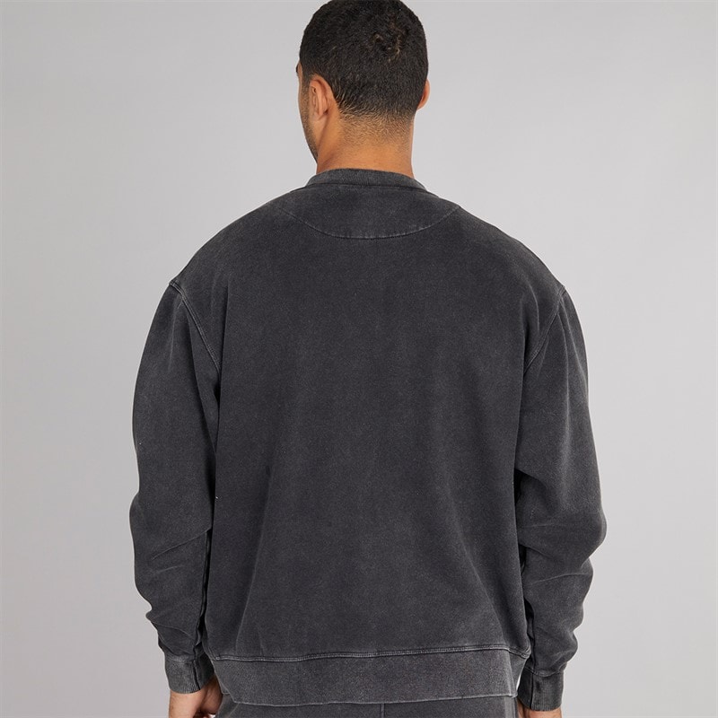 Mens Caster Bomber Jacket Washed Black - Image 2