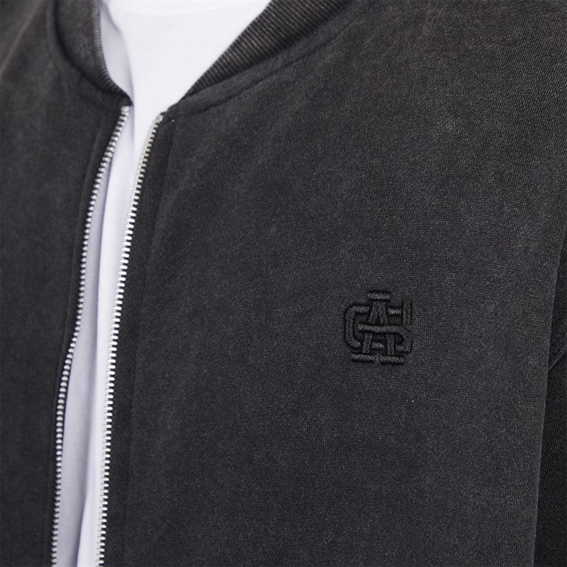 Mens Caster Bomber Jacket Washed Black - Image 3