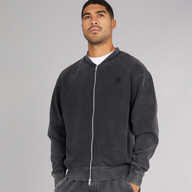 Mens Caster Bomber Jacket Washed Black - Image 5
